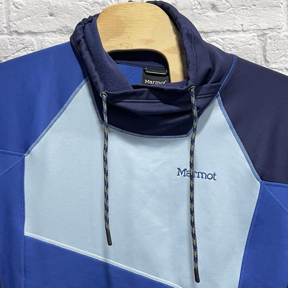 Marmot Men Gibbs Ski Top Colorblock Long Sleeve Pullover Fleece Sweater Sz Large